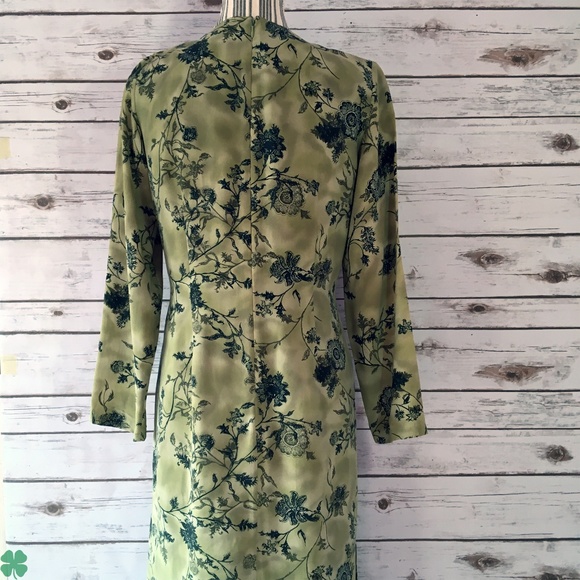 Petite Sophisticate silk Light Green Dress - Picture 2 of 11